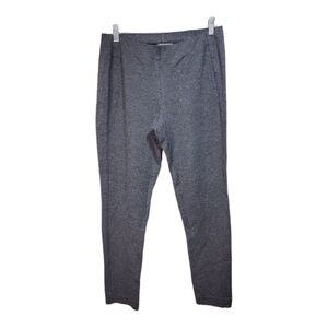 J Jill Ponte Knit Leggings Houndstooth Pants Blue Stretch Size Medium Mid Rise.